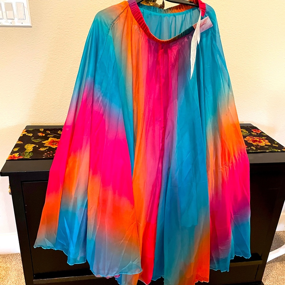 Rainbow skirt maxi
